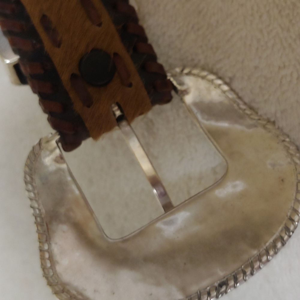 Horse hair, and leather western Cowgirl belt... Beautiful!!!!  Top quality - Picture 8 of 13